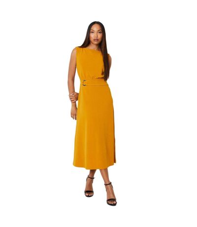 Robe mi-longue femme ocre Debenhams