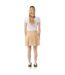 Womens/ladies Short Cotton Pleated Skirt Beige Lacoste-3