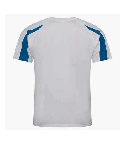 AWDis Cool - T-shirt - Homme (Blanc / Bleu saphir) - UTPC5918