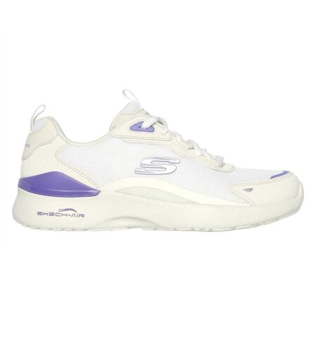 Baskets Skech-air Dynamight Femme Blanc Cassé Violet Skechers