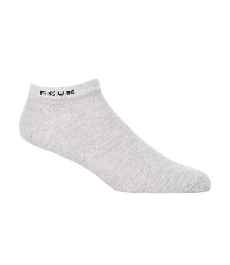 Socquettes homme gris / blanc / noir FCUK