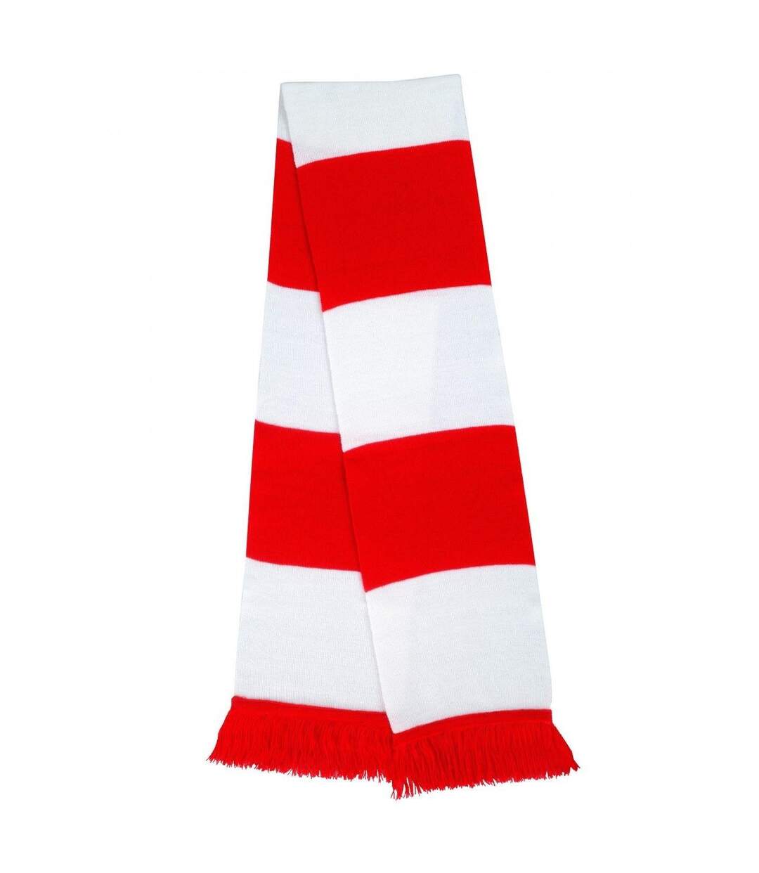 Echarpe Épaisse Thermique Tricotée Homme Taille Unique Blanc Rouge Result-2