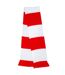 Echarpe Épaisse Thermique Tricotée Homme Taille Unique Blanc Rouge Result-2