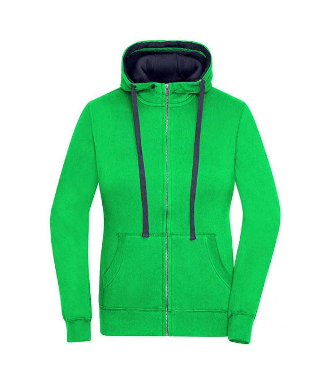 Veste À Capuche Lifestyle Femme Vert Bleu Marine James And Nicholson-1