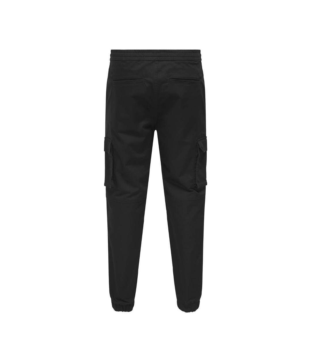 Pantalon cargo noir homme only & sons regular 5750-2