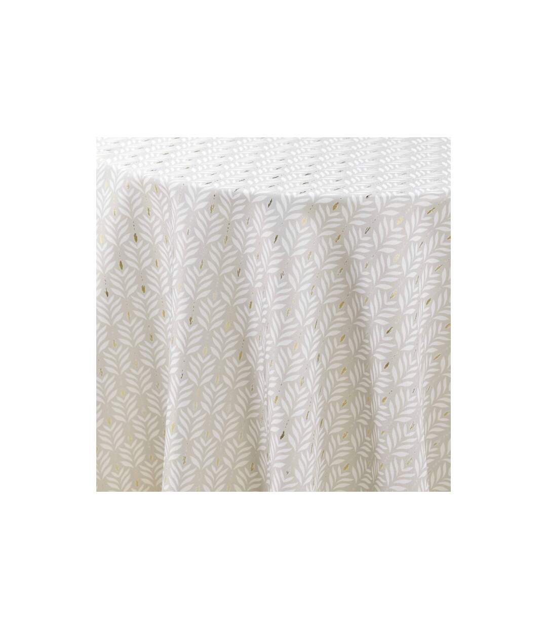 Nappe Ronde Imprimé Piana 180cm Naturel-3