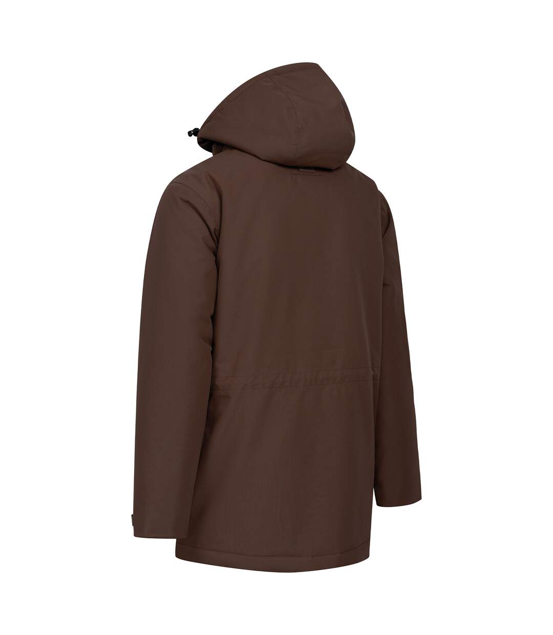 Veste Imperméable Unie À Capuche Ajustable Et Amovible Skerry Homme Marron Foncé Trespass-2