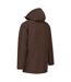 Veste Imperméable Unie À Capuche Ajustable Et Amovible Skerry Homme Marron Foncé Trespass-2