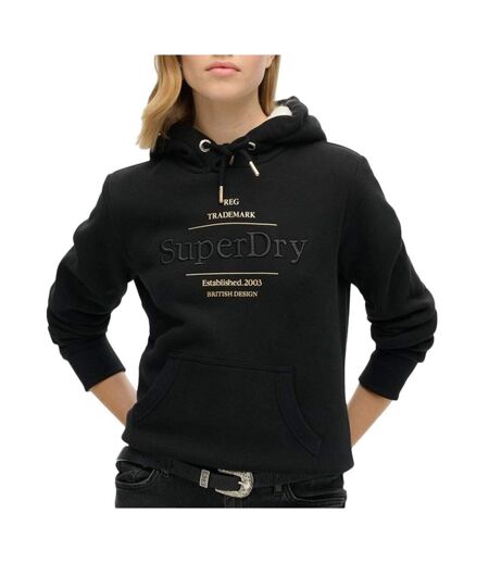 Sweat noir femme superdry luxe - l