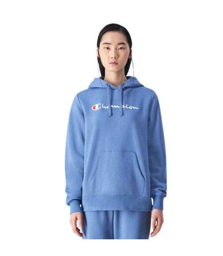Sweat À Capuche Motif/style Grand Logo Femme Bleu Champion