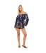 Womens/ladies Floral Casual Playsuit Navy Floral Brave Soul-1