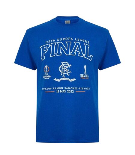 Mens Europa League Rangers Fc T-shirt Blue Castore