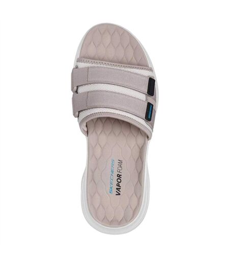 Mens Vapor Foam Flat Sports Sandals Taupe Skechers