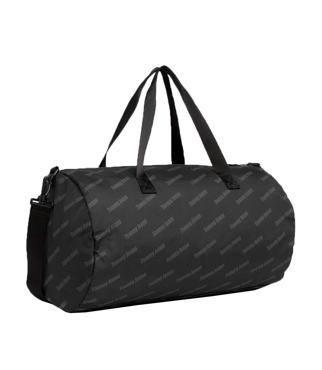 Sac de sport noir homme tommy hilfiger logo print duf-2