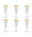 Lot de 6 Flûtes à Champagne Réutilisable Liseré 15cl Or-1