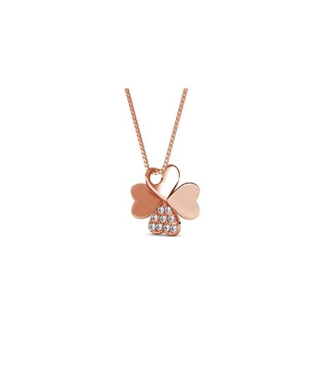 Pendentifs Clover - Or Rosé et Cristal