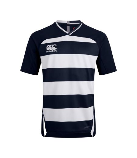 Mens Evader Hooped Vapodri Jersey Navy Canterbury
