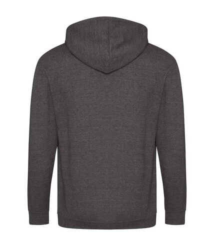 Mens full zip hoodie charcoal Awdis