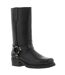 Woodland Mens High Harley Western Harness Leather Boots (Black) - UTDF578
