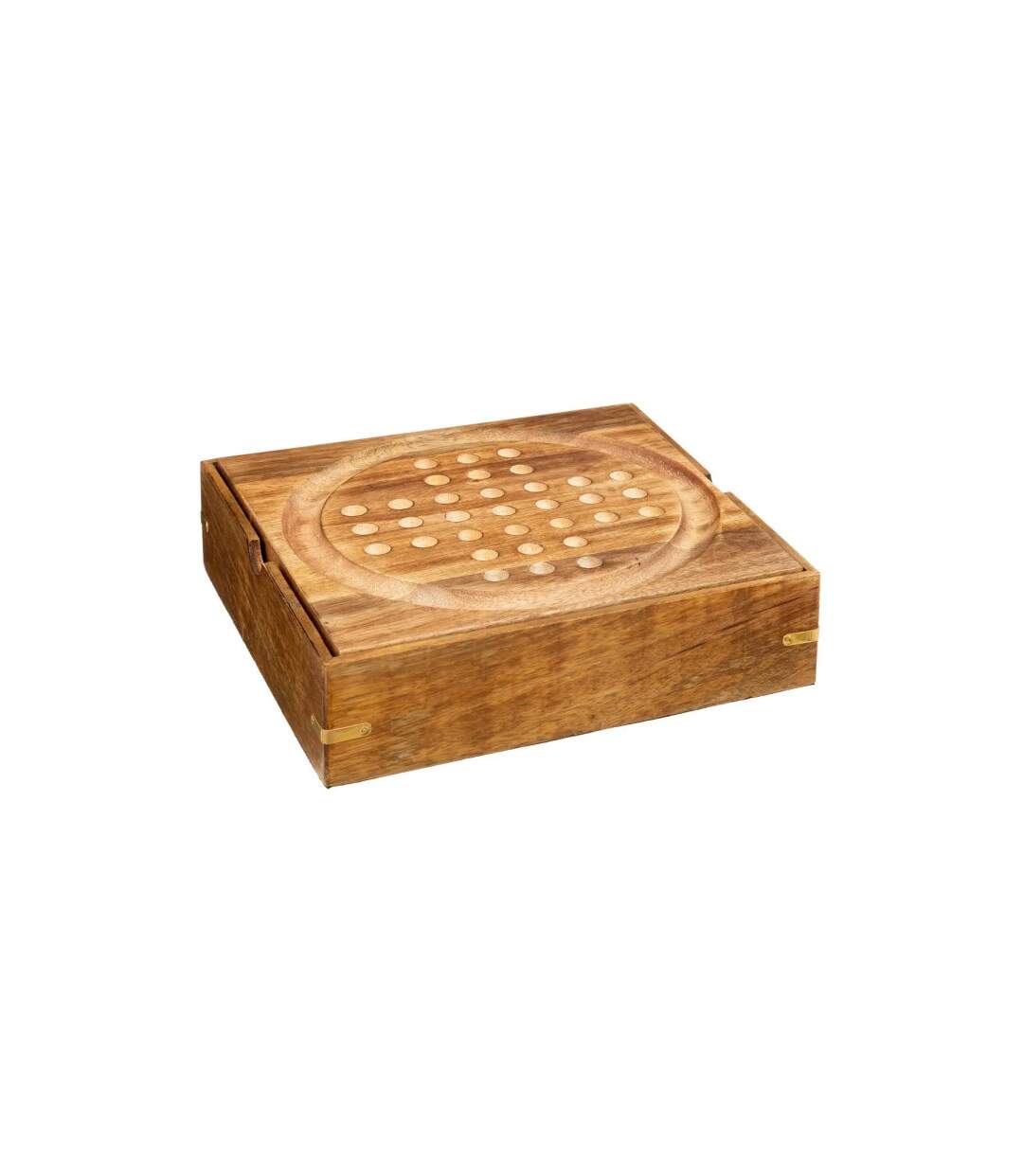 Plateau Muti-Jeux en Bois Déco Ines 23cm Marron-4