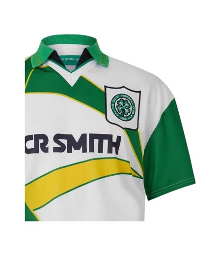 Mens 95 Celtic Football Shirt White Celtic Green Team