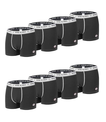 Lot de 8 boxers homme en coton Noir Serge Blanco