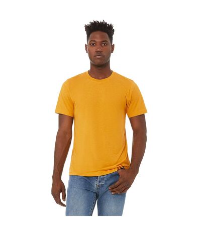 Canvas Mens Triblend Crew Neck Plain Short Sleeve T-Shirt (Mustard Triblend) - UTBC2596
