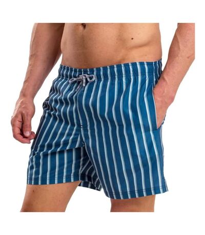 Mens Stripe Swim Shorts Navy RIPT Essentials