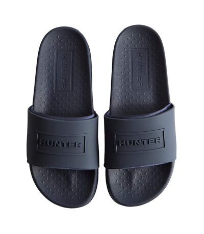 Womens/ladies core embossed sliders navy Hunter