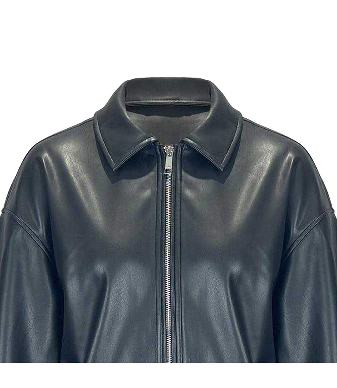 Womens/ladies Faux Leather Bomber Jacket Black Jack Wills-3