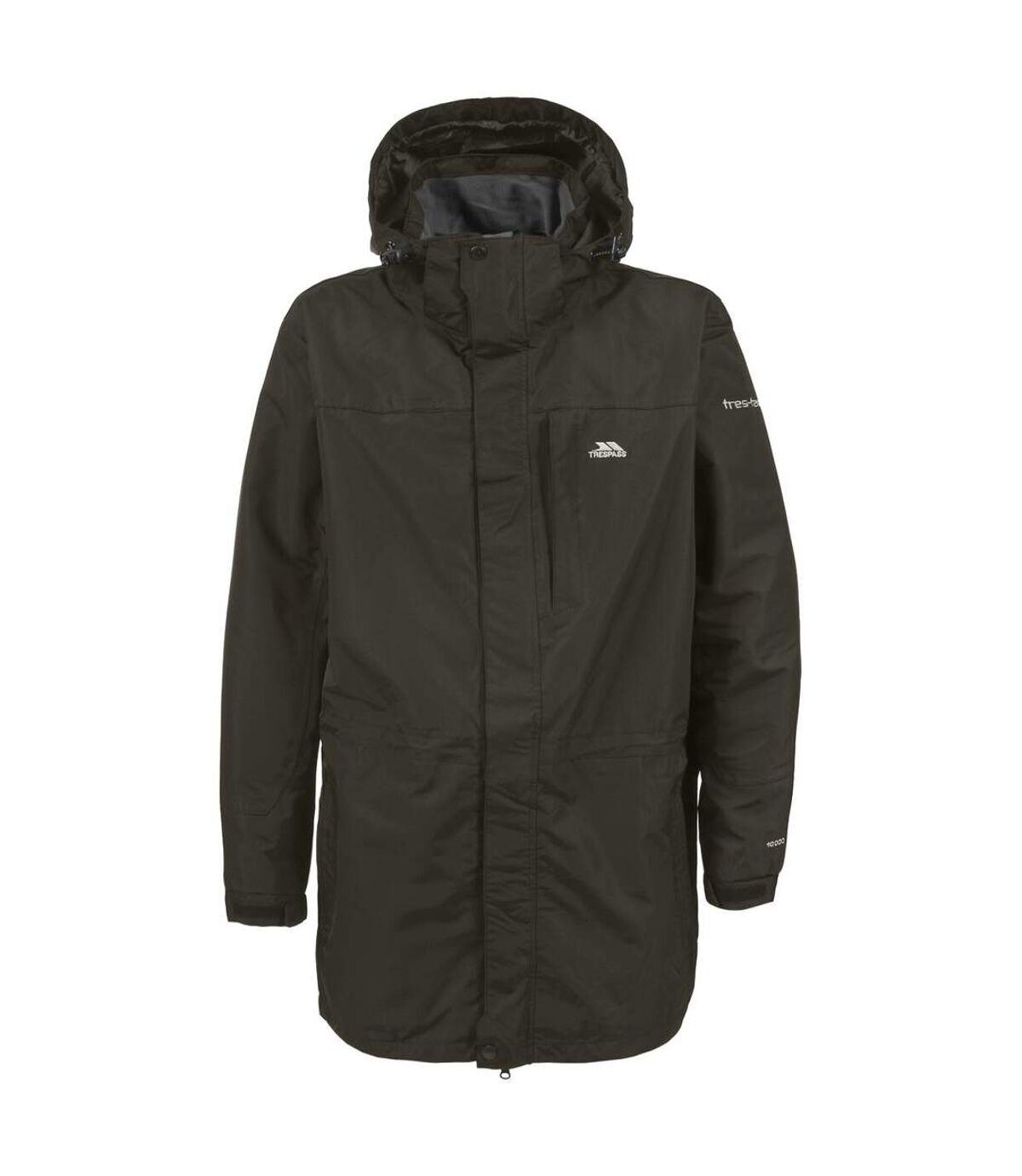 Trespass Mens Edwin Hooded Full Zip Waterproof Coat/Jacket (Khaki) - UTTP307