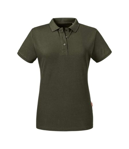 Polo Femme Vert Kaki Foncé Russell
