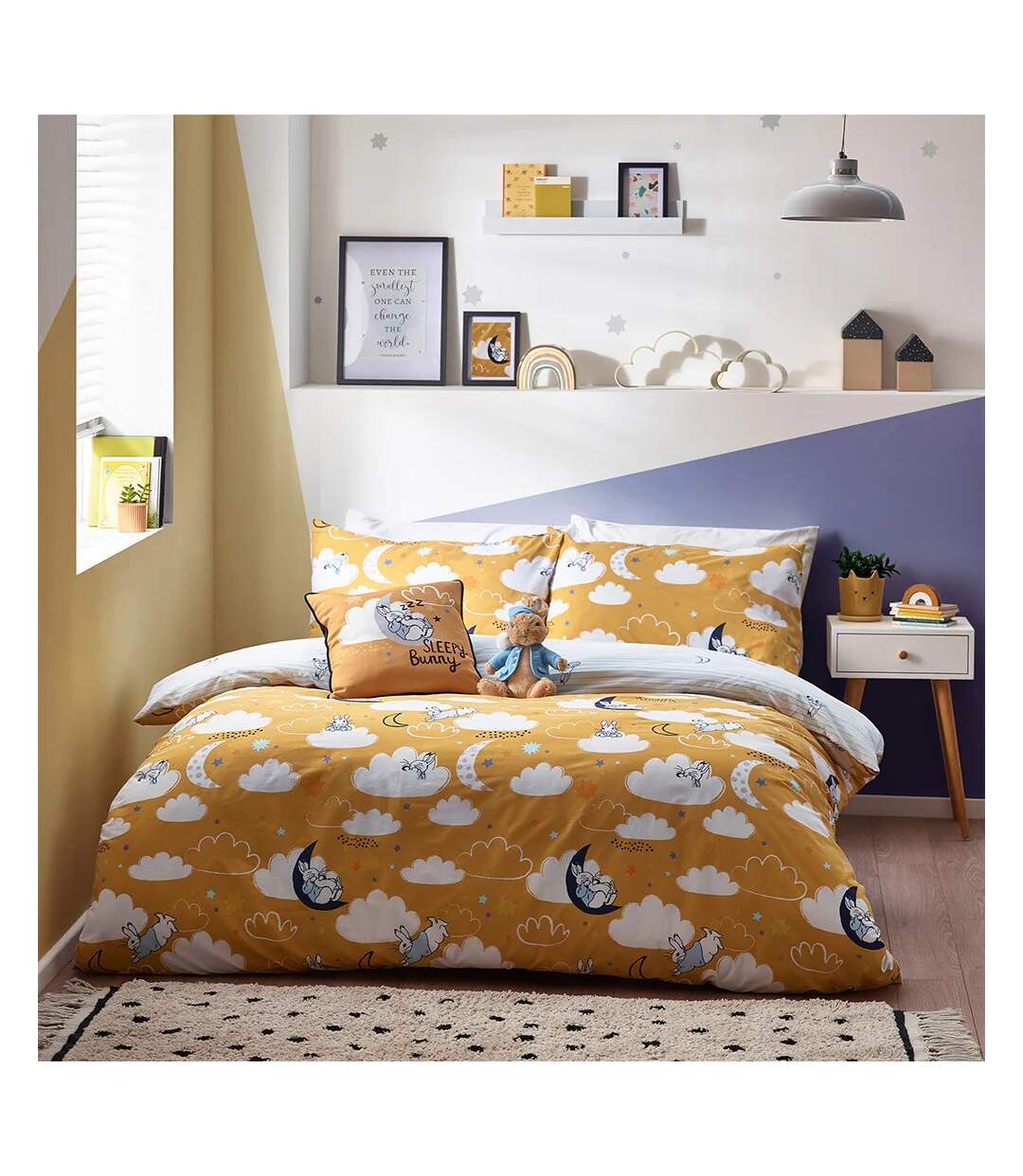 Sleepy head duvet cover set ochre Peter Rabbit-2