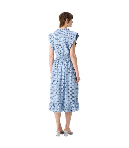 Robe Mi-longue Motif/style À Pois Femme Bleu Lollys Laundry