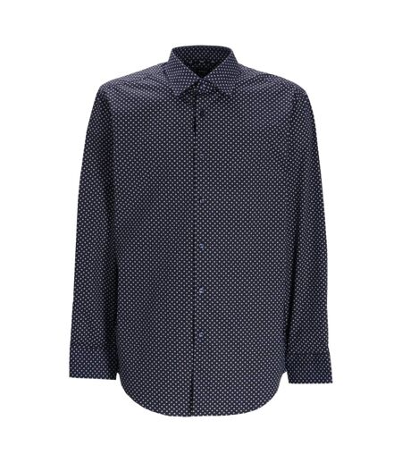 Chemise Manches Longues Motif/style À Pois Homme Bleu Foncé Boss