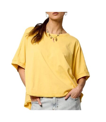 T-shirt jaune femme kaporal vison - l