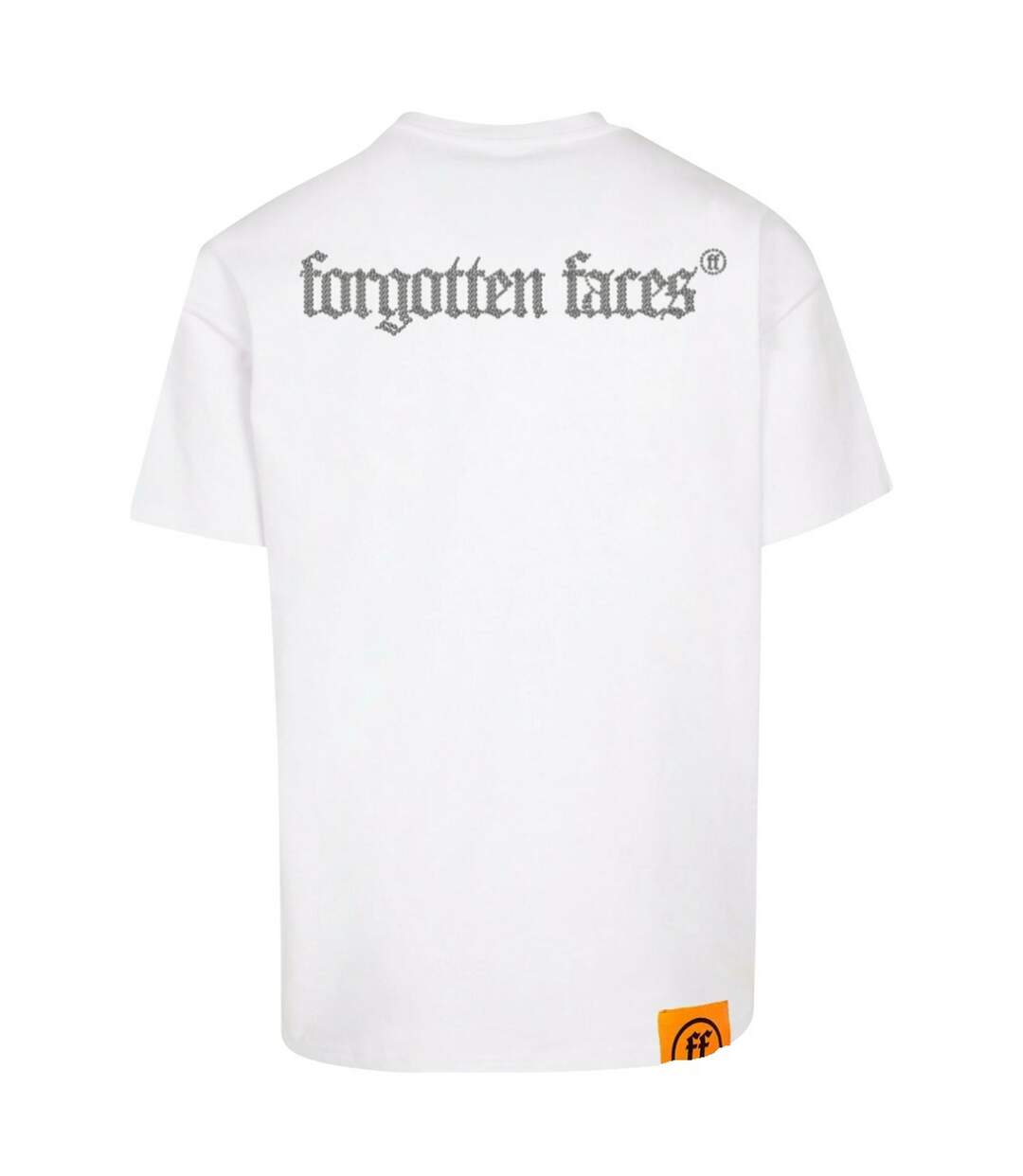 Mens Diamond Skull Oversized T-shirt White Forgotten Faces-3