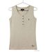 MAYFLOWER LOTUS3 — Débardeur beige femme coton flammé : l'élégance naturelle au quotidien-2