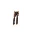 Pantalon Motif/style Palmier Femme Noir Blanc Never Fully Dressed-1