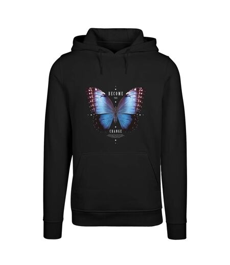 Sweat À Capuche Become The Change Butterfly Homme Noir Mister Tee