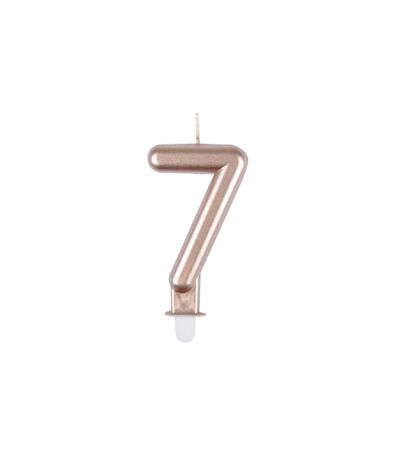 Bougie d'Anniversaire Chiffre 7 7cm Rose Gold