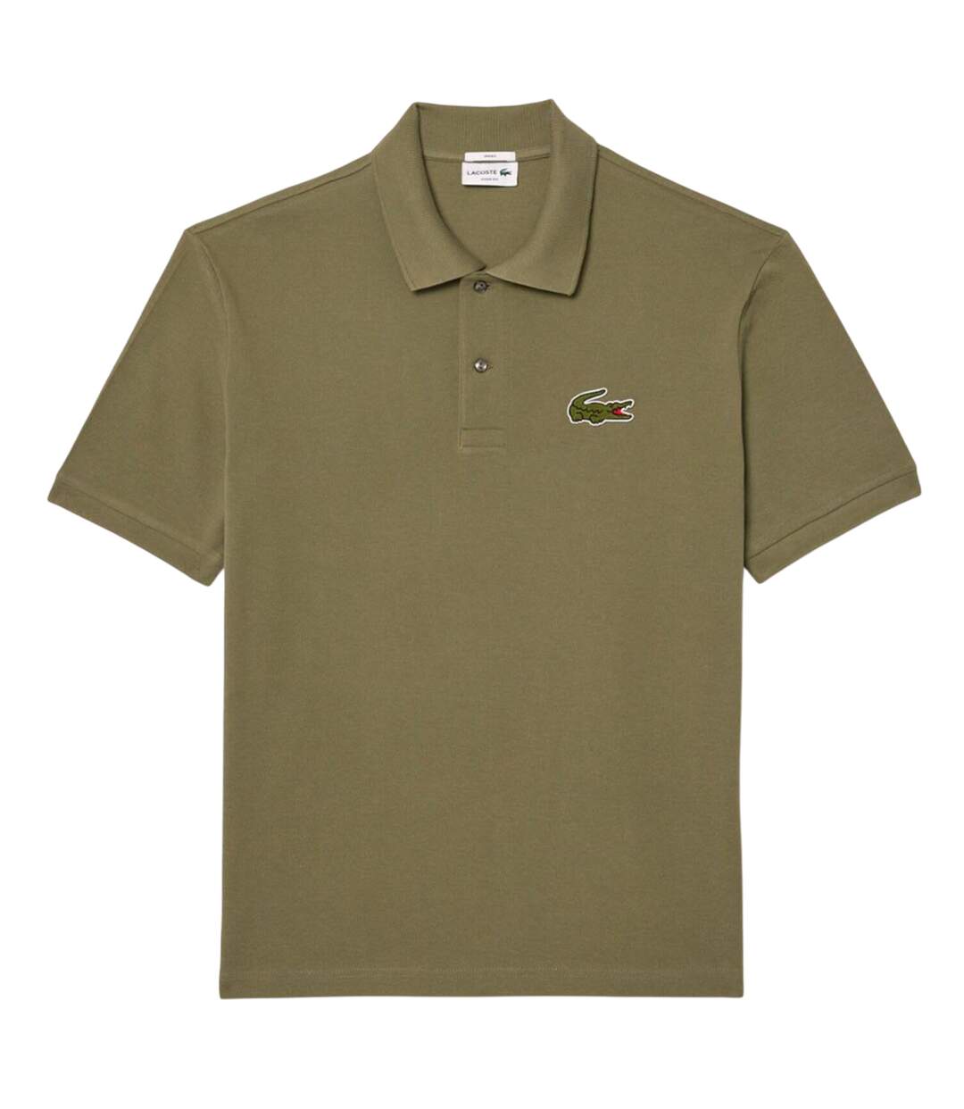 Polo Style Badge L.12.12 Adulte Vert Kaki Lacoste-2