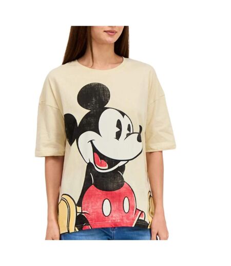 T-Shirt beige femme disney sitting slouch
