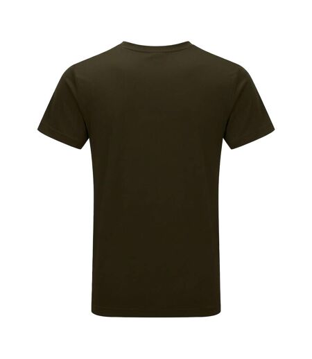 T-shirt De Fitness À Manches Courtes Homme Vert Militaire Tri Dri