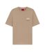 Mens Dusplito Split Logo T-shirt Beige Hugo Boss-2