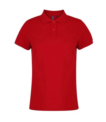 Asquith & Fox Womens/Ladies Plain Short Sleeve Polo Shirt (Red) - UTRW3472