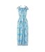 Robe Longue Motif/style Ananas Femme Bleu Biba-2