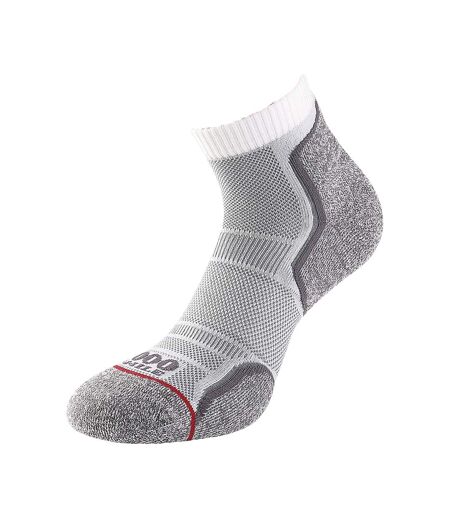 Womens/ladies run ankle socks white/grey 1000 Mile