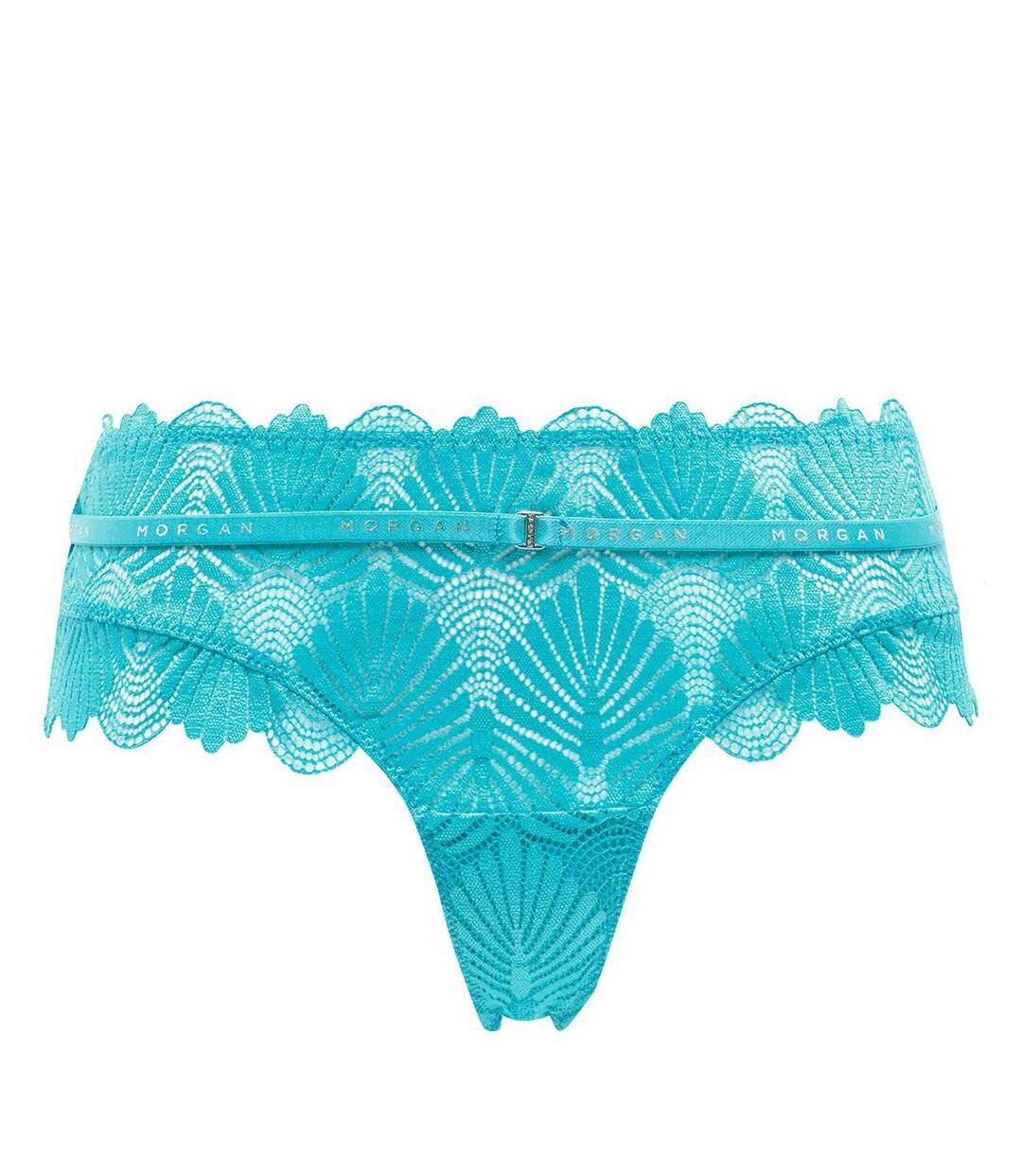 Shorty tanga turquoise Zoe Dentelle-1