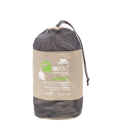 Unisex adult qikpac waterproof jacket oatmilk Trespass